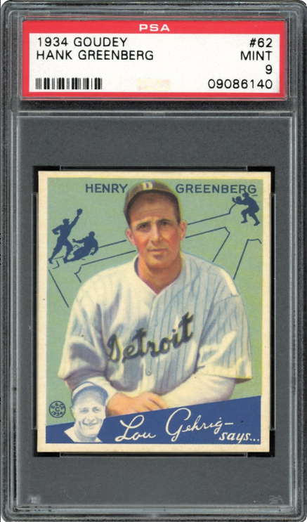 Most Valuable Hank Greenberg Baseball Cards