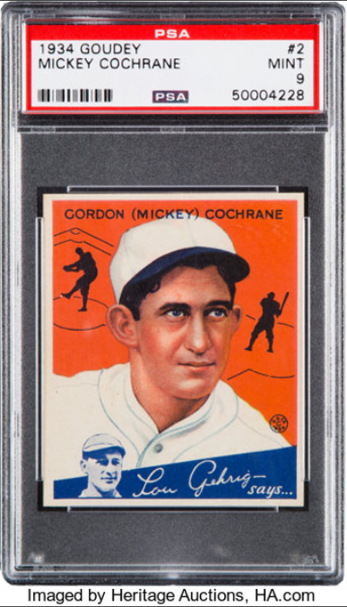 Most Valuable Mickey Cochrane Baseball Cards