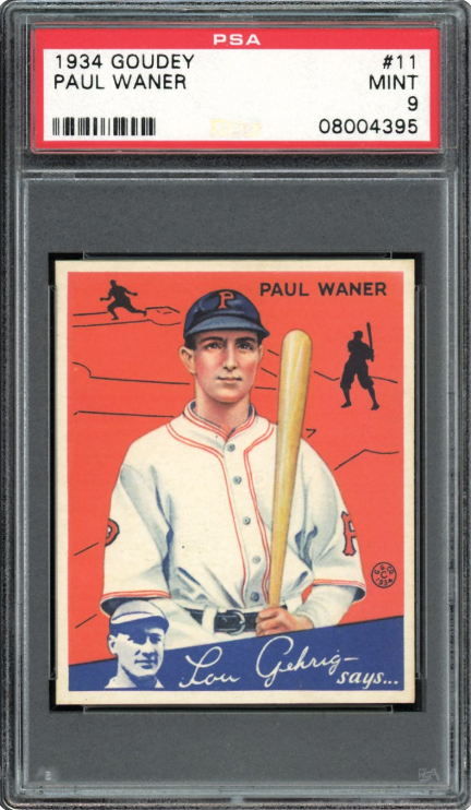 Most Valuable Paul Waner Baseball Cards