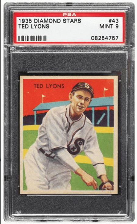 1935 Diamond Stars Ted Lyons Rookie Card