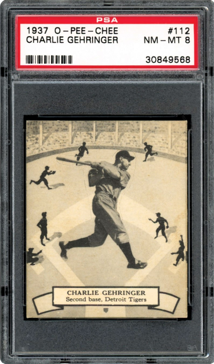 1937 O-Pee-Chee Charlie Gehringer Rookie Card