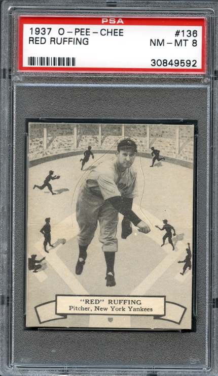 1937 O-Pee-Chee Red Ruffing Rookie Card