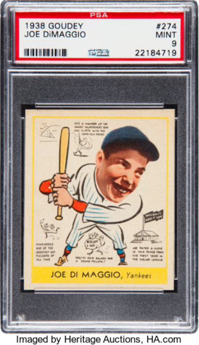 1938 Goudey Joe DiMaggio Rookie Card