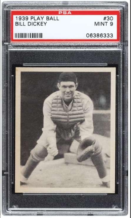 1939 Play Ball Bill Dickey Rookie Card