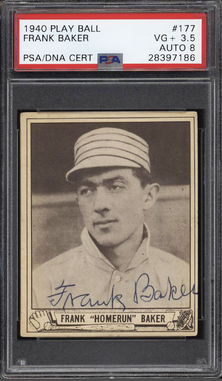 1940 Play Ball Frank 'Home Run' Baker Rookie Card