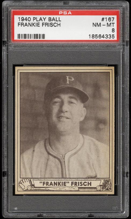 1940 Play Ball Frankie Frisch Rookie Card