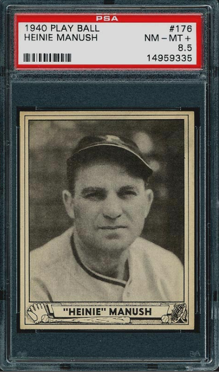 1940 Play Ball Heinie Manush Rookie Card