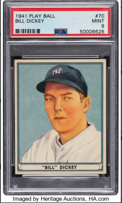 1941 Play Ball Bill Dickey Rookie Card