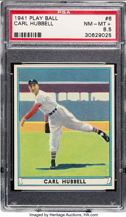 1941 Play Ball Carl Hubbell Rookie Card