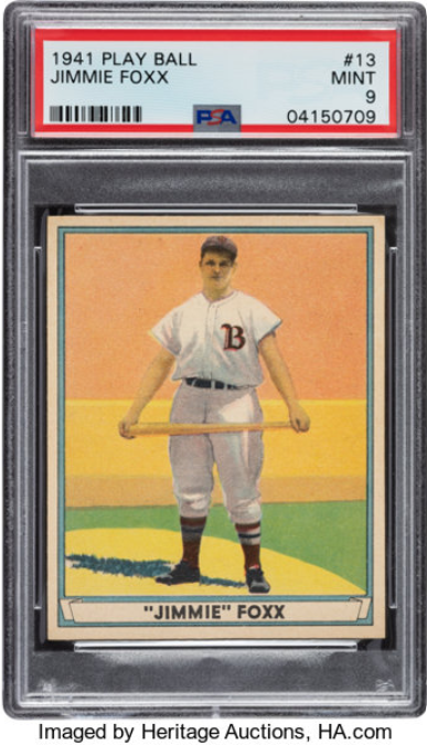 1941 Play Ball Jimmie Foxx Rookie Card