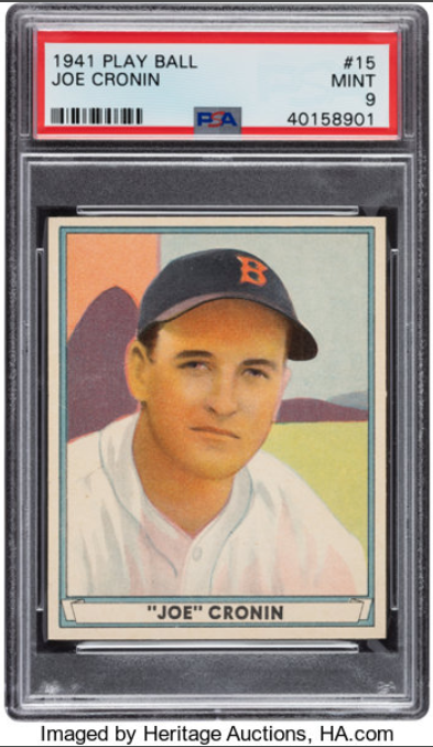 1941 Play Ball Joe Cronin Rookie Card