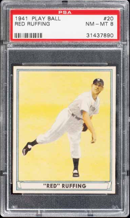 1941 Play Ball Red Ruffing Rookie Card