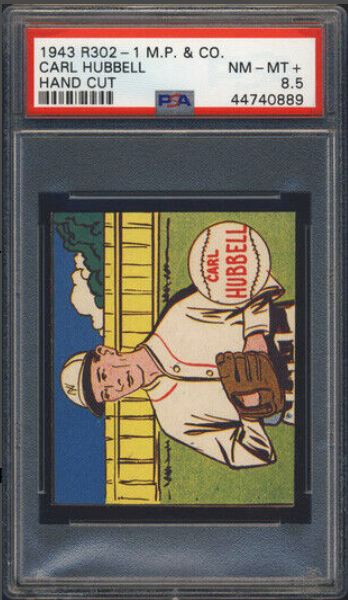 1943 R302-1 M.P. & Co. Carl Hubbell Rookie Card