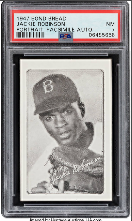 1947 Bond Bread Jackie Robinson Rookie Card