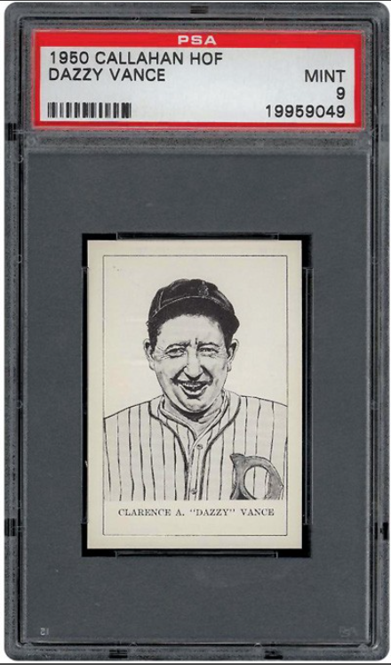 1950 Callahan HOF Dazzy Vance Rookie Card