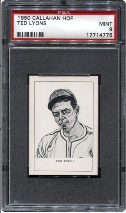 1950 Callahan HOF Ted Lyons Rookie Card