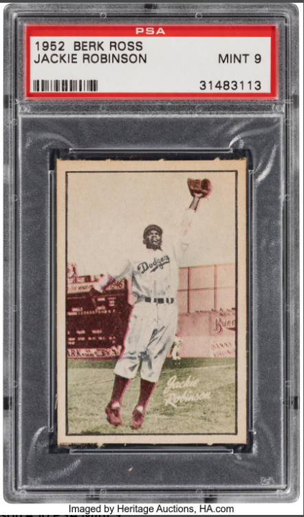 1952 Berk Ross Jackie Robinson Rookie Card