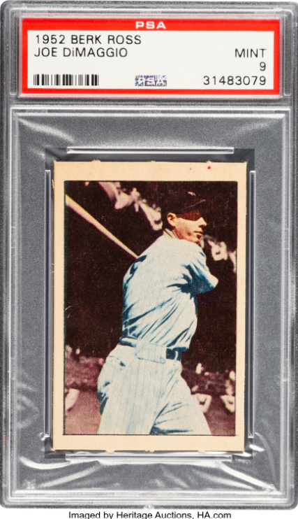 1952 Berk Ross Joe DiMaggio Rookie Card