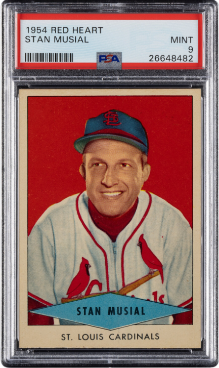 1954 Red Heart Stan Musial Rookie Card