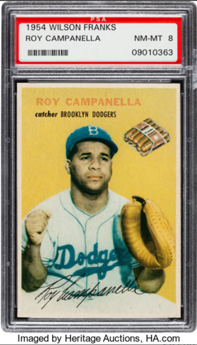 1954 Wilson Franks Roy Campanella Rookie Card