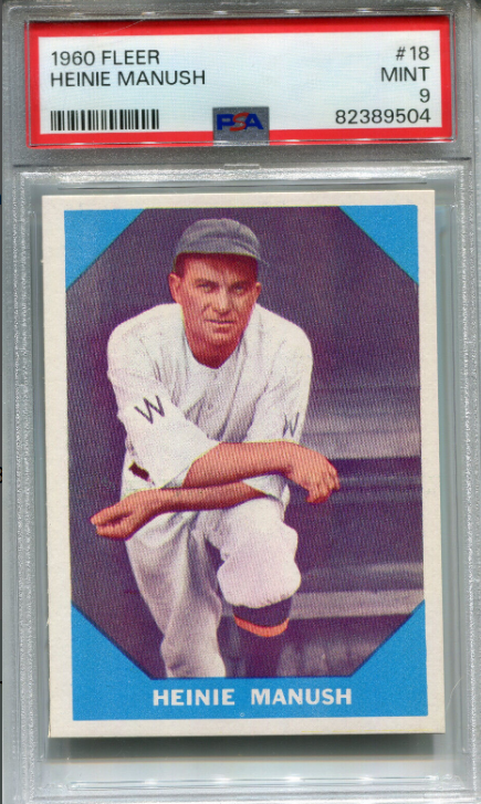 1960 Fleer Heinie Manush Rookie Card