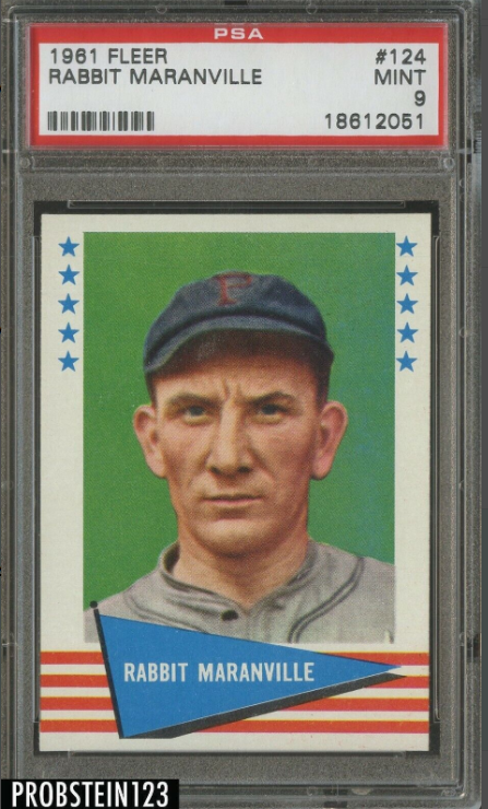 1961 Fleer SETBREAK Rabbit Maranville HOF Rookie Card