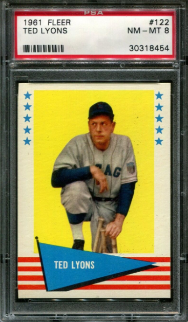 1961 Fleer Ted Lyons Hof Rookie Card