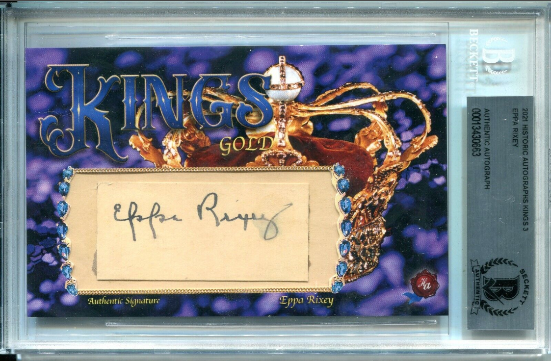 2021 Historic Autographs Kings 3 Eppa Rixey Gold Cut Auto Rookie Card