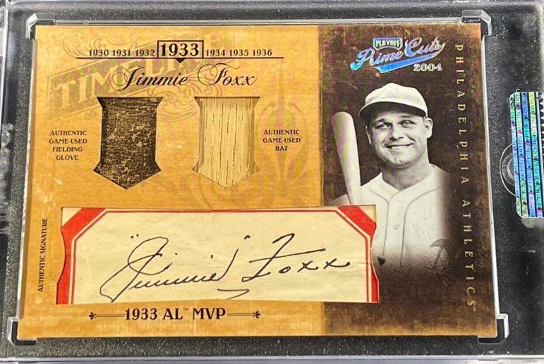 Jimmie Foxx 2004 Playoff Prime Cuts Signature Cut Auto Rookie Card