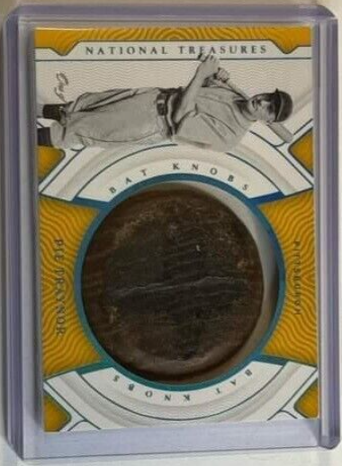 Pie Traynor 2022 Panini National Treasures 1/1 Bat Knob Relic Rookie Card